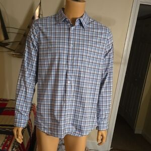 Men's Blue Plaid Shirt